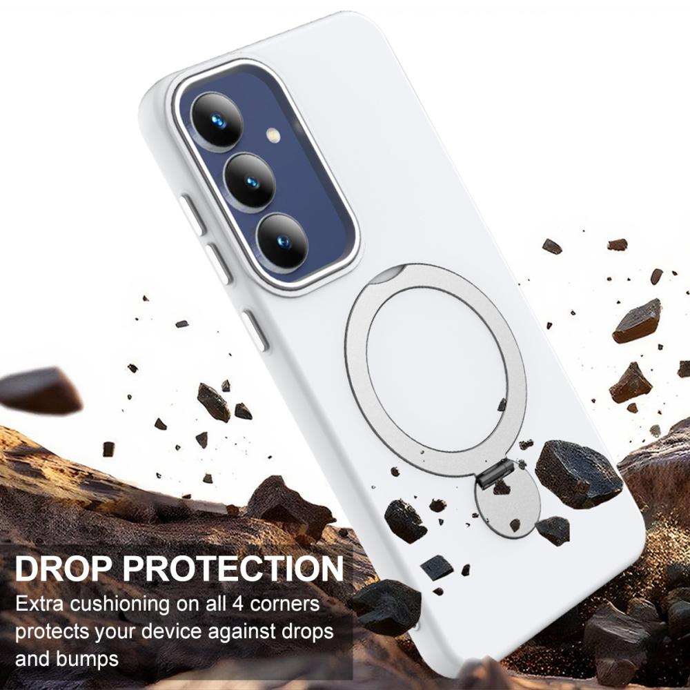  Samsung Galaxy S25 FE Skal MagSafe Kickstand Hybrid Vit