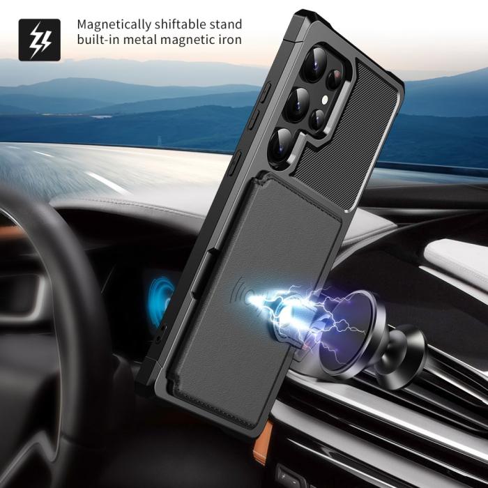Bild 6,  Galaxy S24 Ultra Skal Med Plånboksfunktion Svart