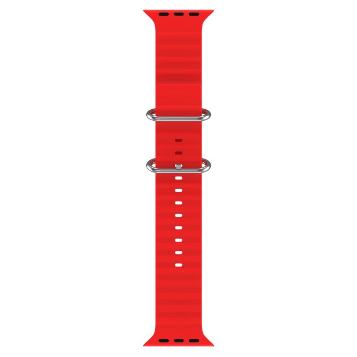 Bild 3, ColorPop Apple Watch 42/44/45/46/49 mm Armband Ocean Wave Röd