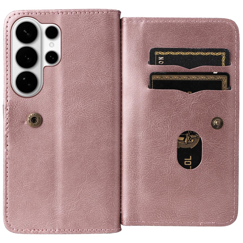  Samsung Galaxy S26 Ultra Fodral Multifunktionellt Läder Roséguld