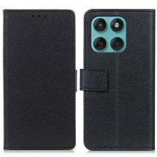  Motorola Edge 60 / 60 Fusion Fodral L&auml;der Svart