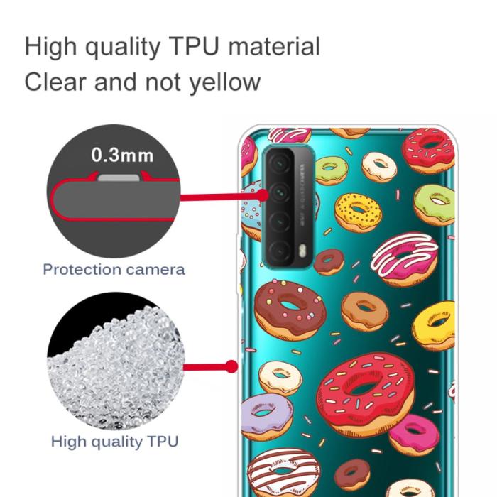Bild 4,  Huawei P Smart (2021) - Skal Med Tryck - Donuts