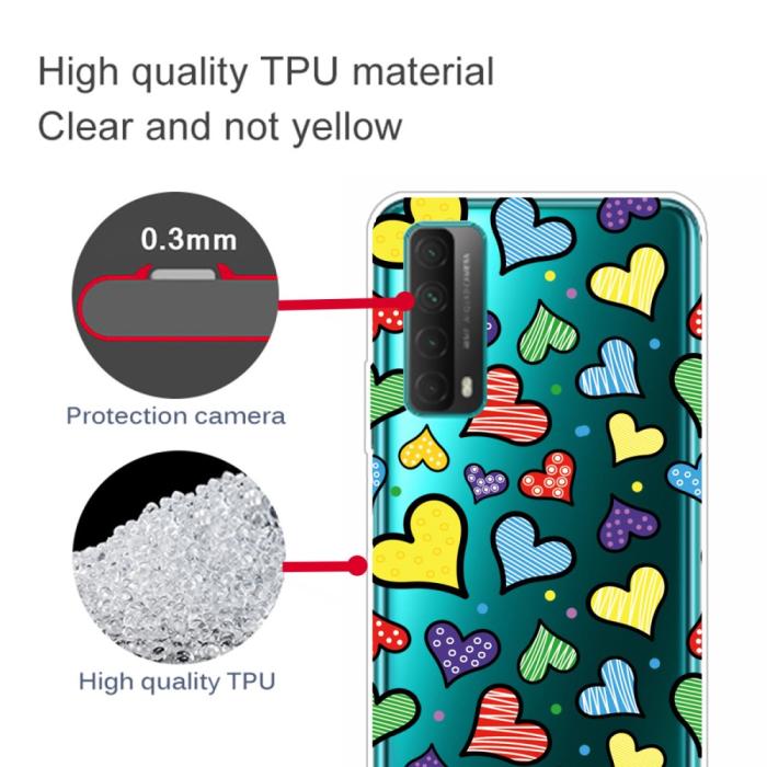Bild 4,  Huawei P Smart (2021) - Skal Med Tryck - Färgglada Hjärtan