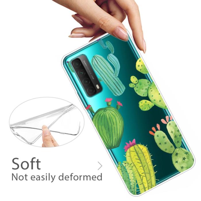 Bild 3,  Huawei P Smart (2021) - Skal Med Tryck - Cactus