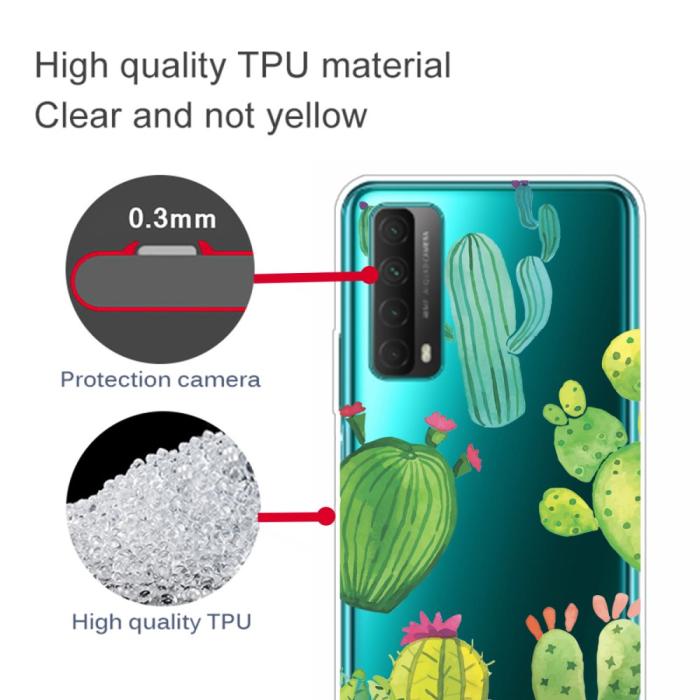 Bild 4,  Huawei P Smart (2021) - Skal Med Tryck - Cactus