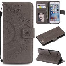  iPhone 6/6S - Mandala L&auml;der Fodral - Gr&aring;