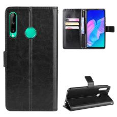  Huawei P40 Lite E - Crazy Horse Pl&aring;nboksfodral - Svart