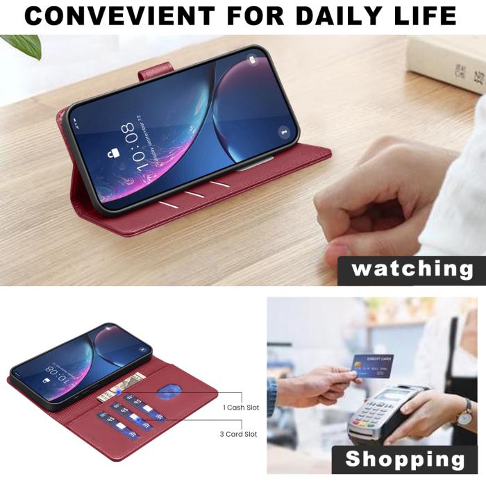 Bild 5, BINFEN BINFEN Xiaomi 17T Pro Fodral RFID Läder Röd