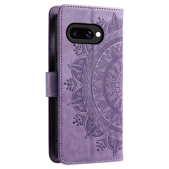 Bild 6,  Google Pixel 9a Fodral Mandala Läder Lila
