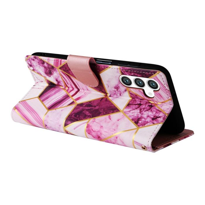 Bild 4,  Samsung Galaxy S25 Fodral Läder Marmor Lila