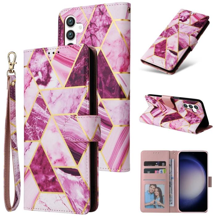 Bild 6,  Samsung Galaxy S25 Fodral Läder Marmor Lila