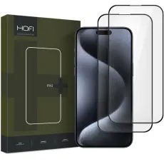 HOFI HOFI iPhone 16 2-PACK Sk&auml;rmskydd Pro+ Helt&auml;ckande Svart