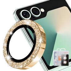 ENKAY ENKAY Samsung Galaxy Z Flip 8 Linsskydd Glitter Guld