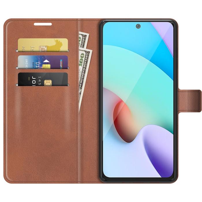 Bild 4,  Xiaomi Redmi 10 Fodral Solid Läder Brun