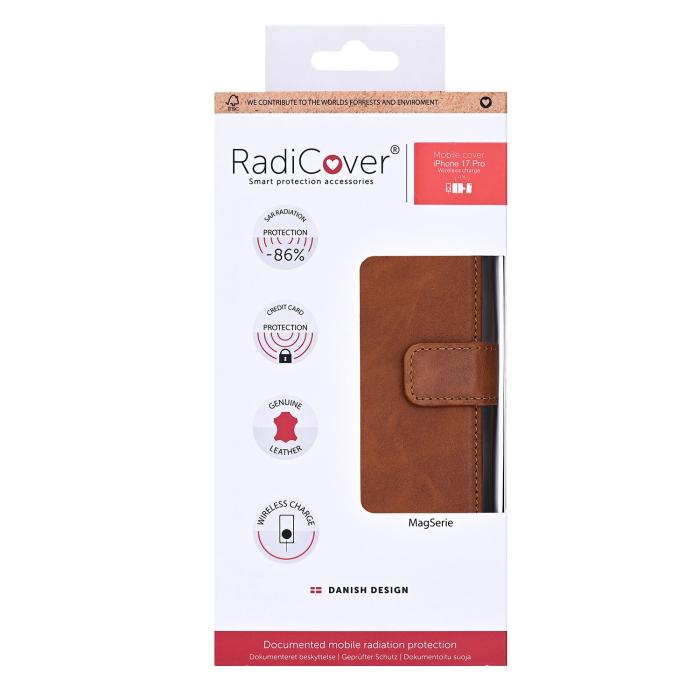 Bild 6, Radicover Radicover iPhone 17 Pro Fodral 2in1 MagSafe Äkta Läder Brun