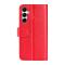  Samsung Galaxy A17 Fodral Crazy Horse Läder Röd