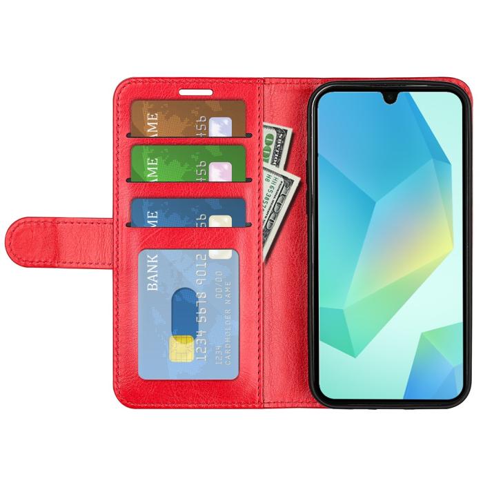 Bild 5,  Samsung Galaxy A17 Fodral Crazy Horse Läder Röd