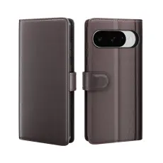  Google Pixel 10 Fodral Premium &Auml;kta L&auml;der Brun