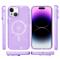  iPhone 15 Plus Skal MagSafe Hybrid Glitter Lila