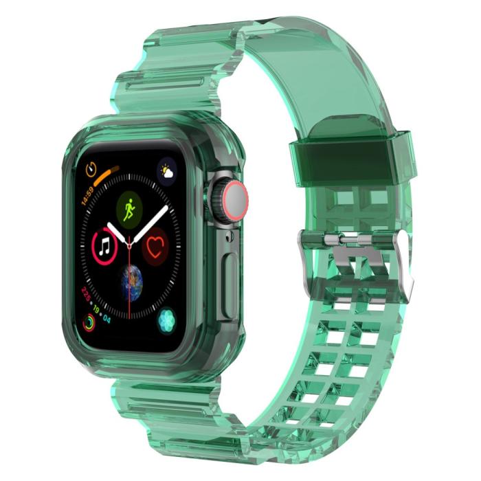 Bild 2,  Apple Watch 38/40/41/42 mm Kristall Skal/Armband Grön