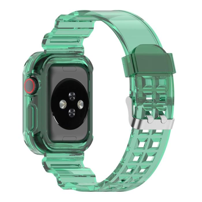 Bild 3,  Apple Watch 38/40/41/42 mm Kristall Skal/Armband Grön