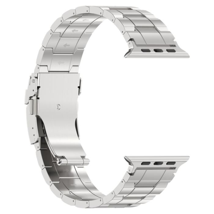 Bild 2,  Apple Watch 42/44/45/46/49 mm Armband Steel Titanium Silver