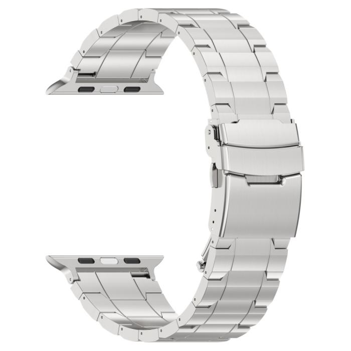 Bild 3,  Apple Watch 42/44/45/46/49 mm Armband Steel Titanium Silver