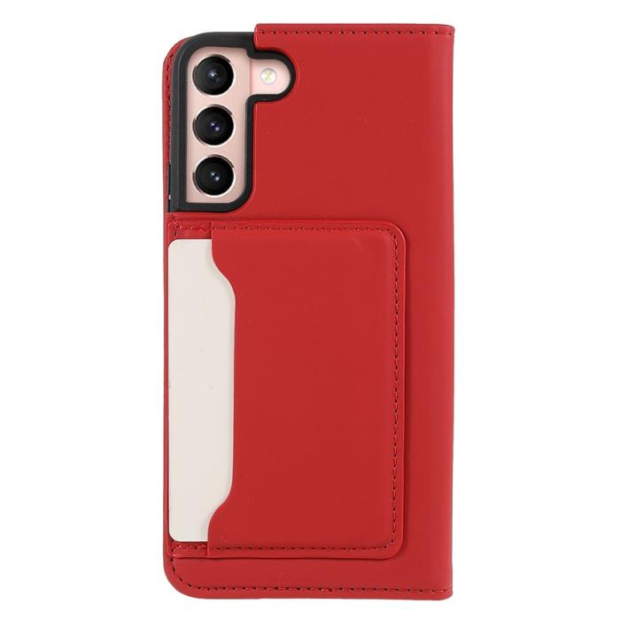 Bild 3,  Samsung Galaxy S22 Plus Fodral Flip Med Kortfack Röd