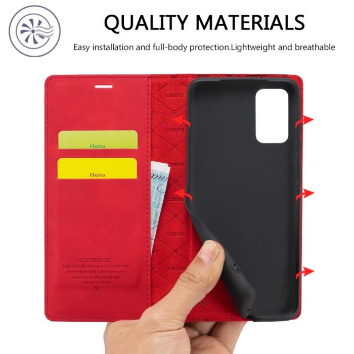 Bild 6, LC.IMEEKE LC.IMEEKE Samsung Galaxy A23 5G Fodral Flip Läder Röd