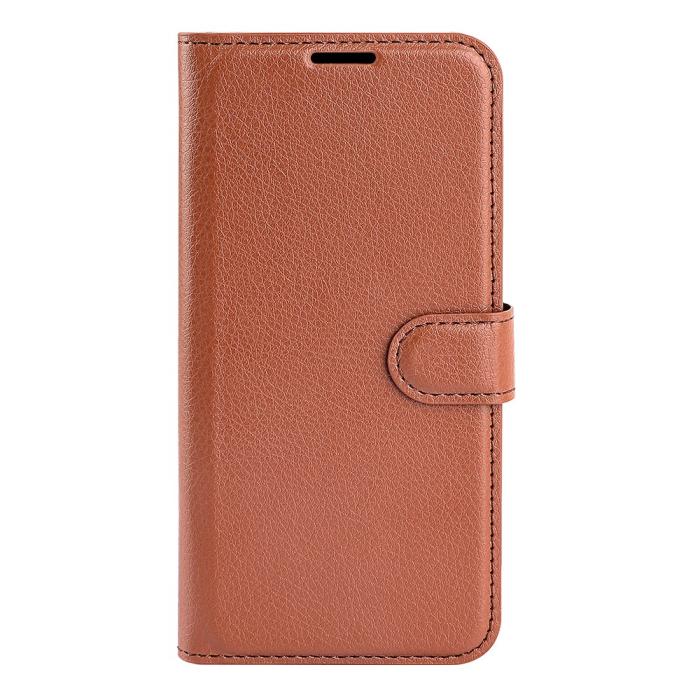 Bild 5,  Xiaomi Redmi Note 14 4G Fodral Litchi Läder Brun