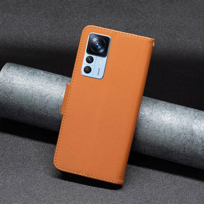 Bild 5,  Xiaomi 12T / 12T Pro Fodral Shark Litchi Brun