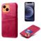KSQ iPhone 13 - KSQ Skal Med Kortfack - Rosa