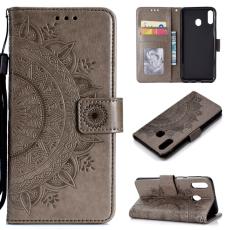  Huawei P40 Lite E - Mandala Pl&aring;nboksfodral - Gr&aring;