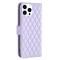  iPhone 16 Pro Max Fodral Diamond Läder Lila