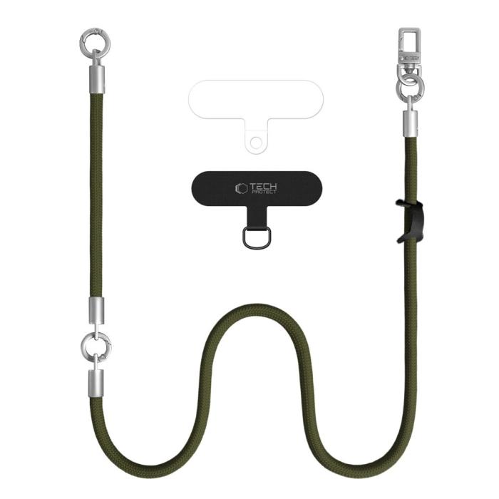 Bild 2, Tech-Protect Tech-Protect Mobilsnöre CrossBody & Wrist Rope Olive Green