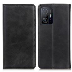  Xiaomi 11T / 11T Pro Fodral Flip Split L&auml;der Svart