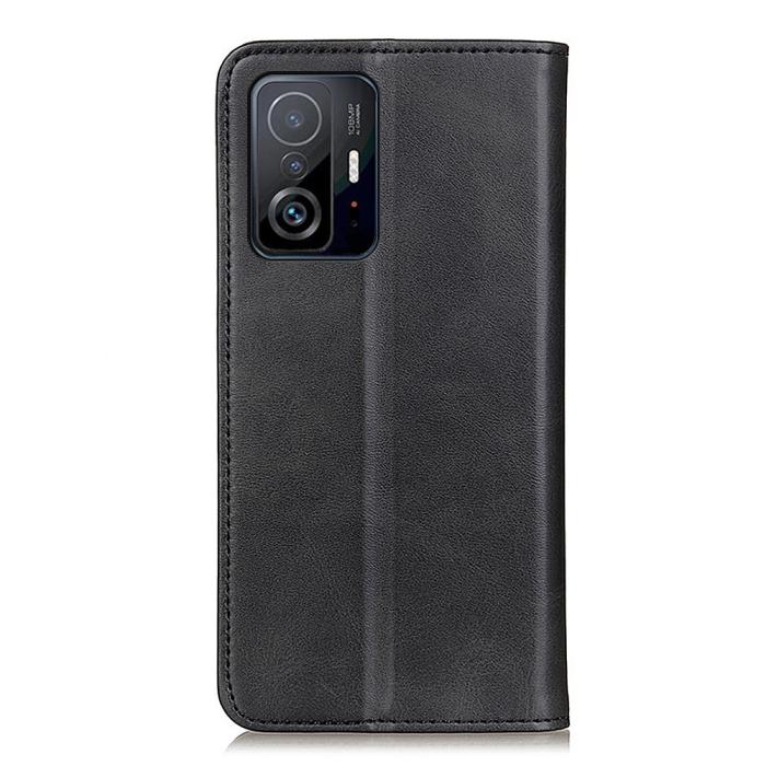 Bild 3,  Xiaomi 11T / 11T Pro Fodral Flip Split Läder Svart