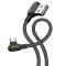 MCDODO Mcdodo 3m 2A USB-C Elbow Nylonflätad Kabel Svart