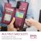 CASEME CASEME Galaxy A56 5G/A36 5G Skal RFID Kickstand Plånbok Röd