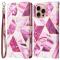  iPhone 16 Pro Fodral Läder Marmor Rosa
