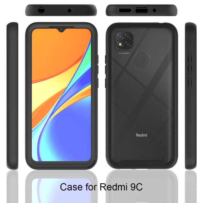 Bild 6,  Xiaomi Redmi 9C Skal 360 Hybrid Svart