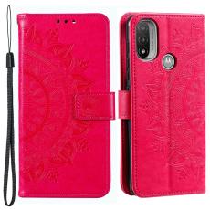  Motorola Moto E20 / E40 Fodral Mandala L&auml;der Rosa