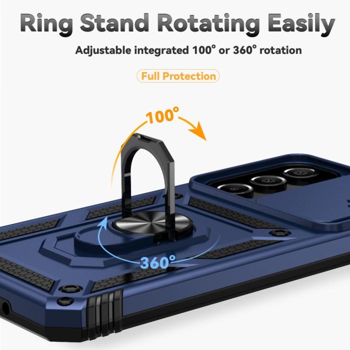Bild 4,  Samsung Galaxy A16 Skal CamShield Ring Hybrid Blå