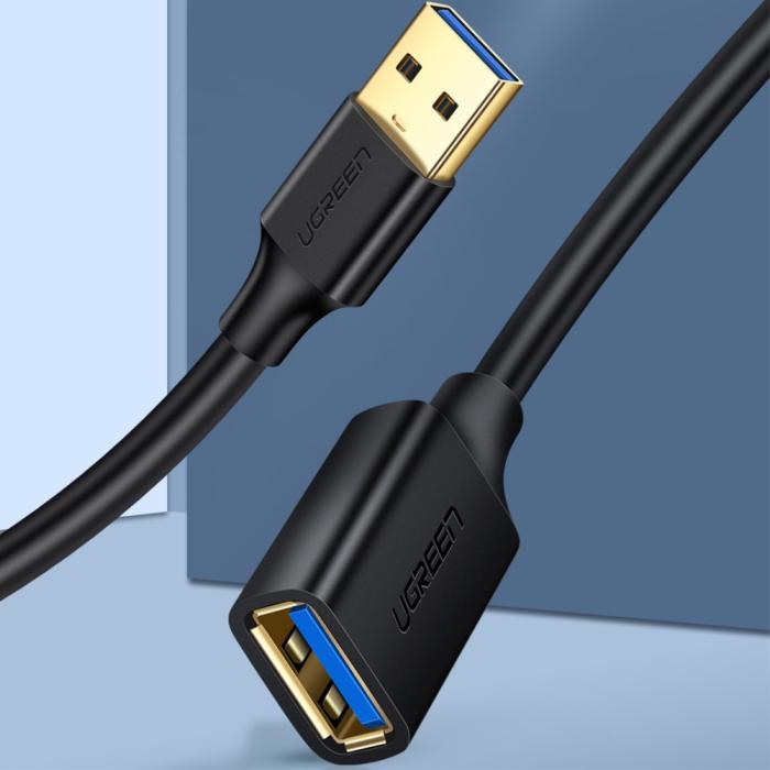 Bild 3, UGREEN UGREEN 1m USB-A Hane - Hona Förlängare Svart