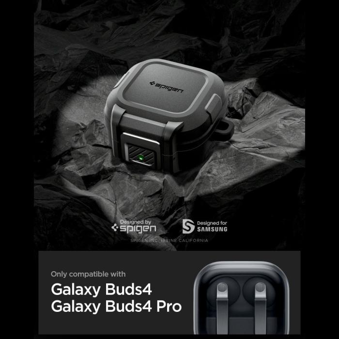 Bild 6, Spigen Spigen Galaxy Buds 4 / 4 Pro Skal LockFit Matt Svart