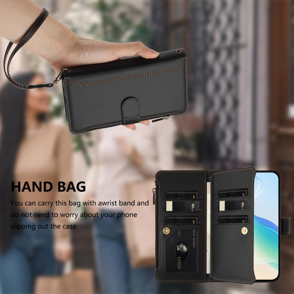  Nothing Phone 3 Fodral Läder Multifunktionellt Svart