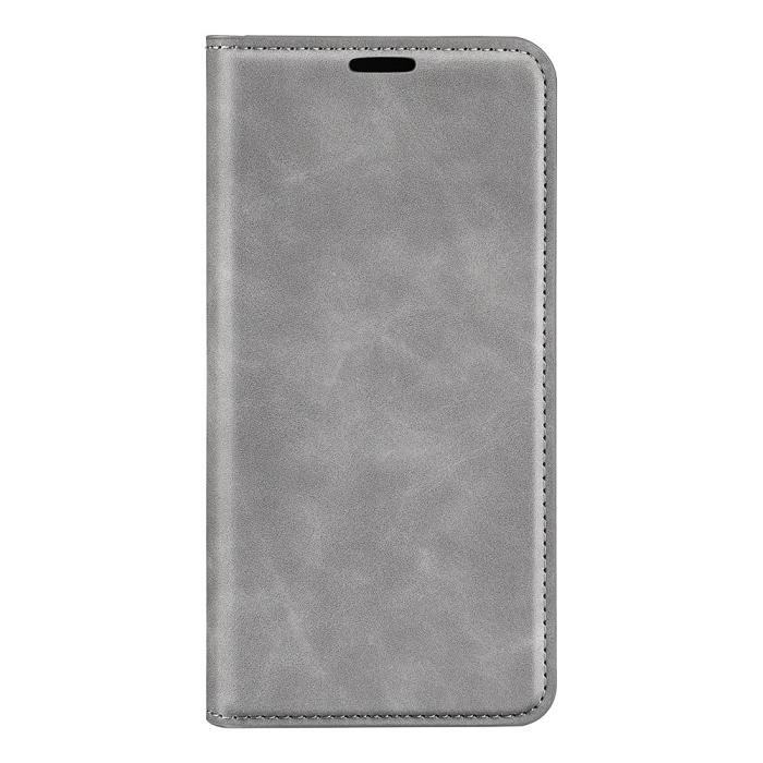 Bild 5,  Motorola Edge 70 Fodral Flip Skin Touch Läder Grå
