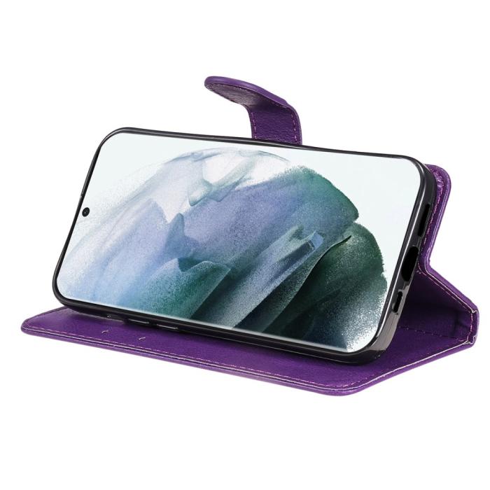 Bild 3,  Samsung Galaxy S23 Ultra Fodral Solid Läder Lila