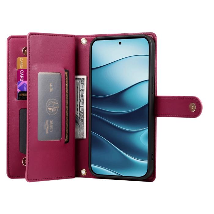 Bild 2,  Xiaomi Redmi Note 14 4G Fodral Multifunktionell Röd