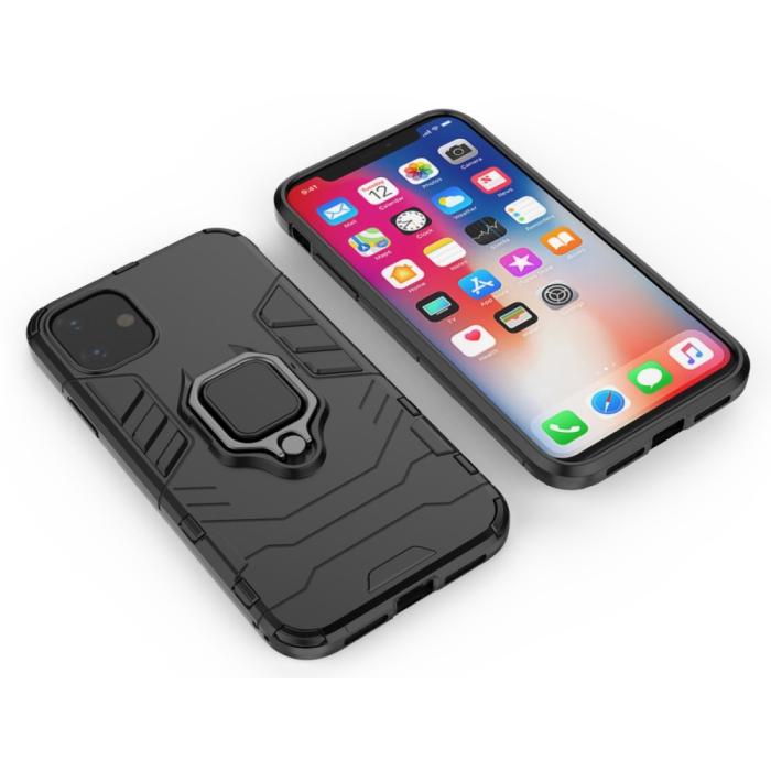 Bild 3,  iPhone 11 - Armour Ring Skal - Funkar med magnethållare - Svart